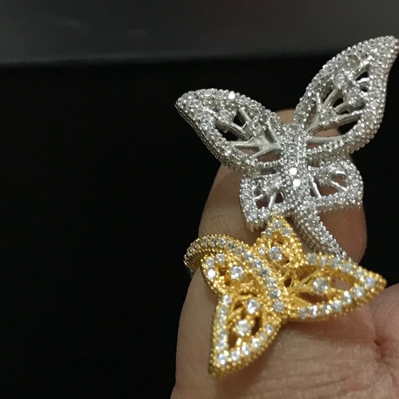 TWO-TONE Butterfly FASHION RING - Picture 8 of 8